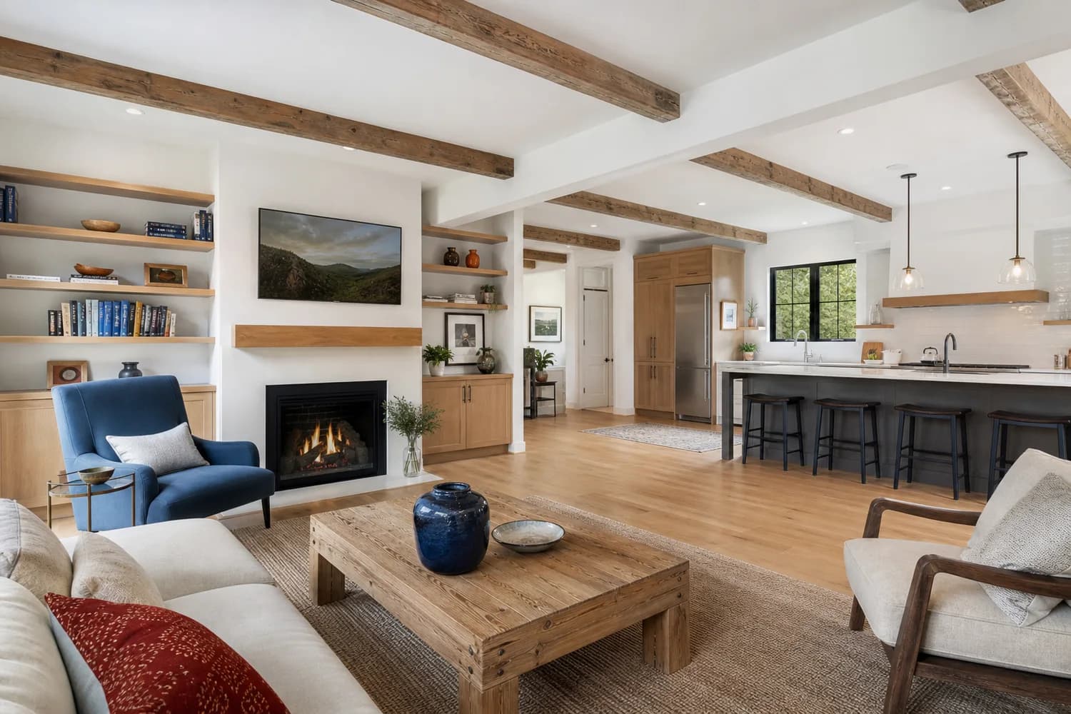 Open Hudson Valley home interior prepared for an immersive tour